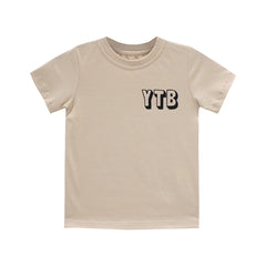 YEAH THE BOYS SMALL PRINT TEE BEIGE